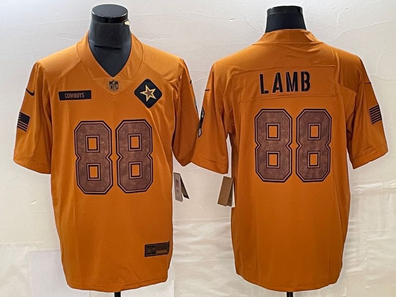 Men Dallas Cowboys #88 Lamb brown Nike 2023 Salute To Service Limited NFL Jersey